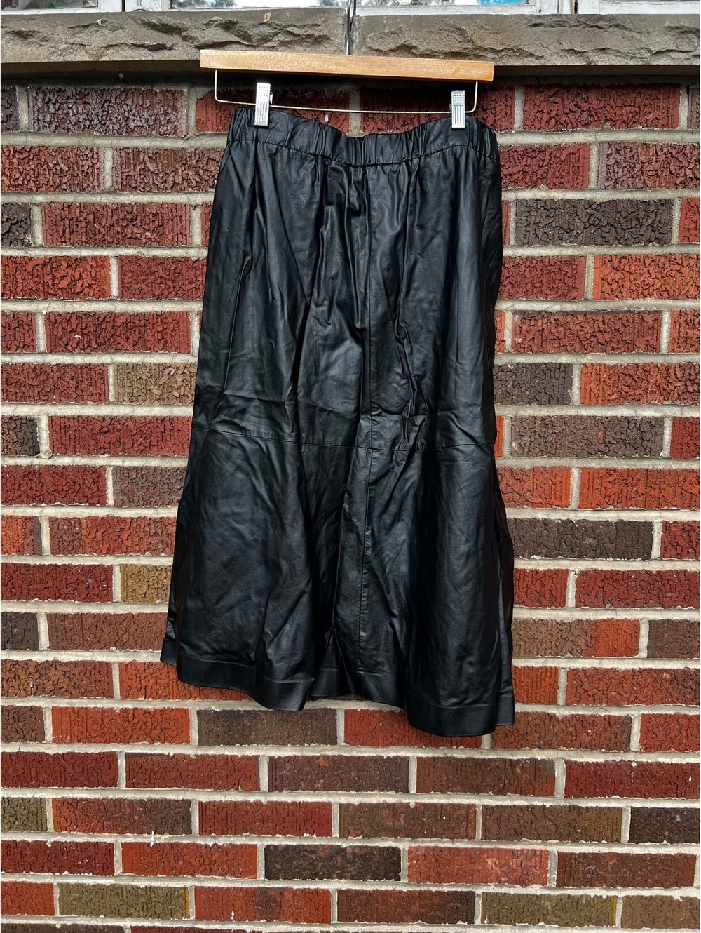 A New Day Black Faux Suede Scrunch Band A Line Skirt